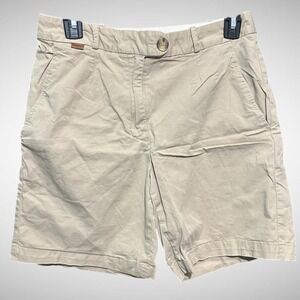 Lacoste Shorts Mens 36 Solid Brown Beige Chinos Preppy Tennis